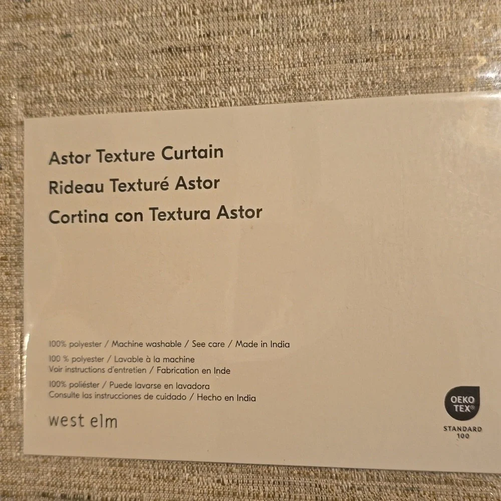 ❤️BUY 2 GET 1 FREE West Elm Astor Faux Silk Texture Curtain,Gray, Retail $109.00